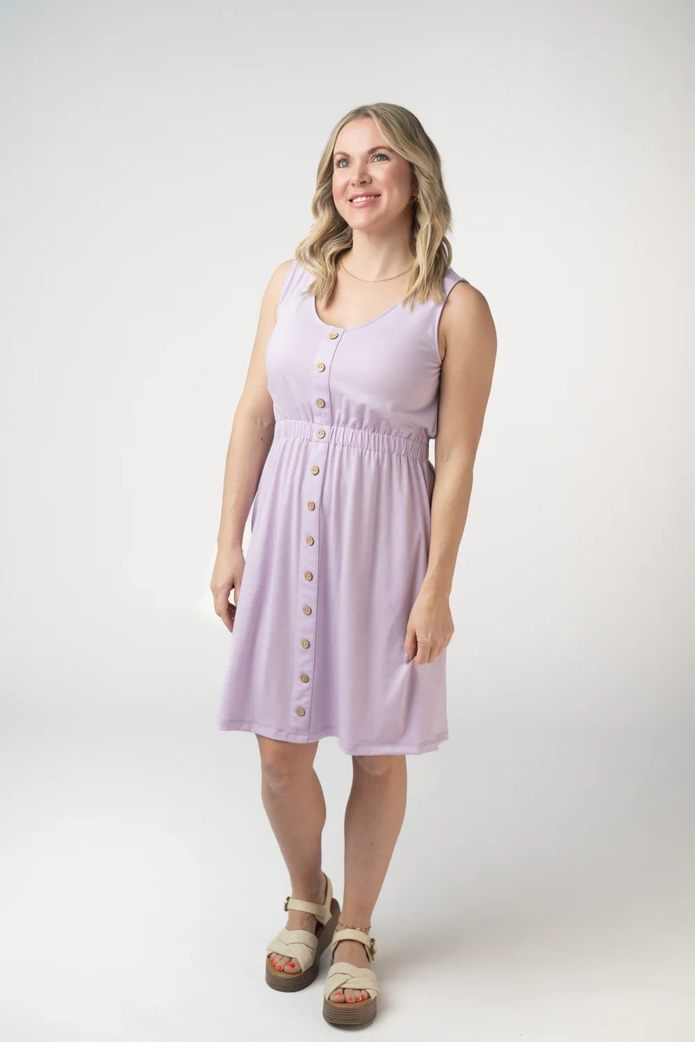 Summer Lavender Sleeveless Dress
