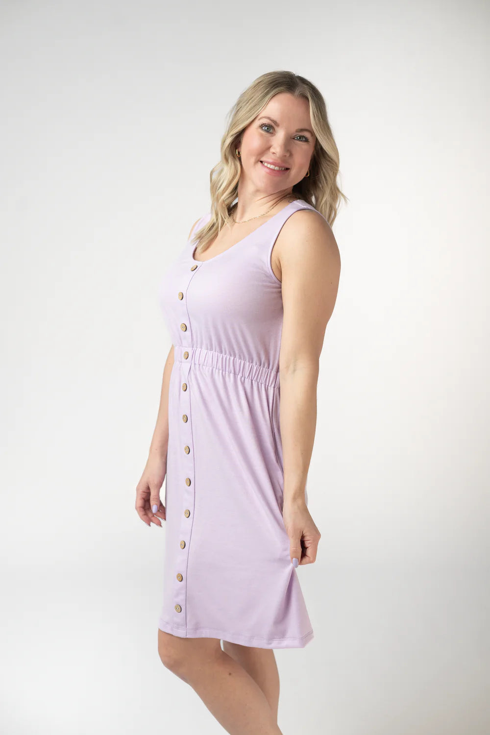 Summer Lavender Sleeveless Dress