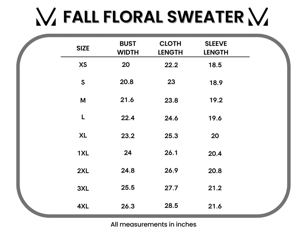 Beige Fall Floral Sweater