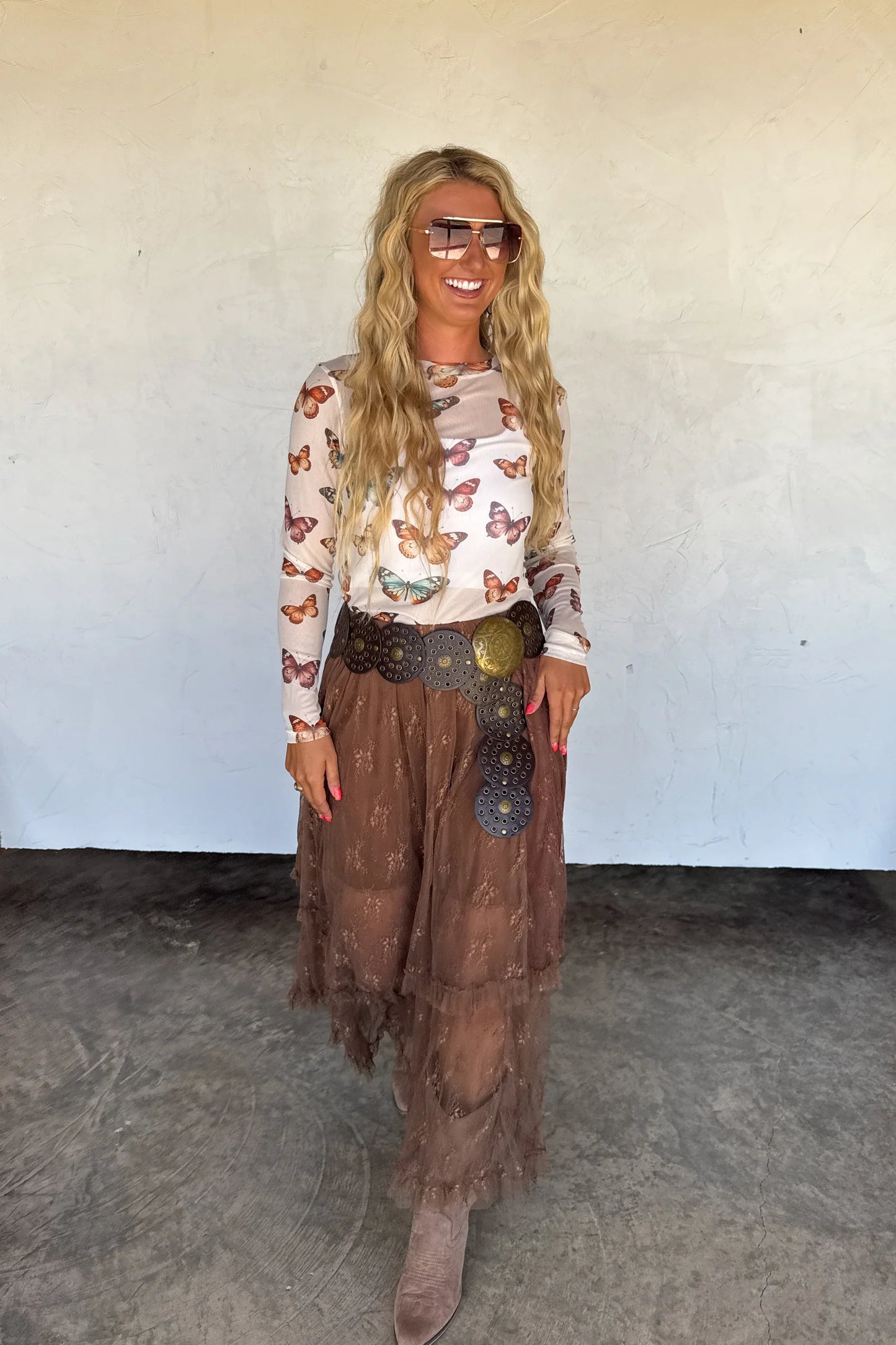 Pre Order: Autumn Blooming Lace Maxi Skirt