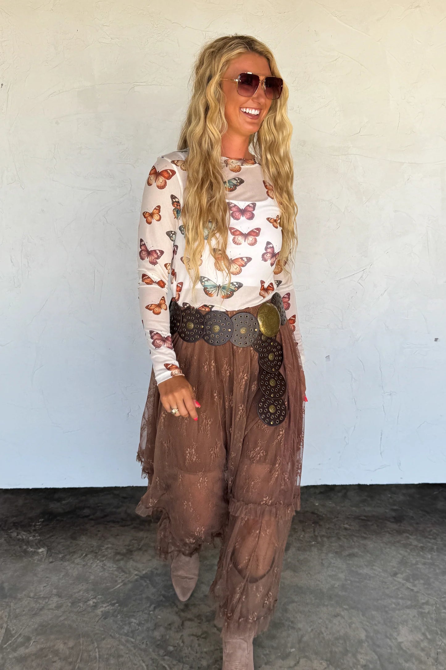 Pre Order: Autumn Blooming Lace Maxi Skirt