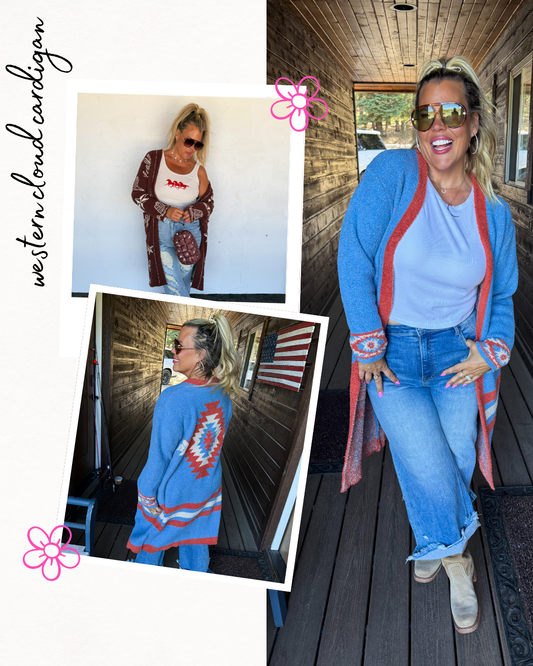 Pre Order: Western Reversible Cloud Cardigan