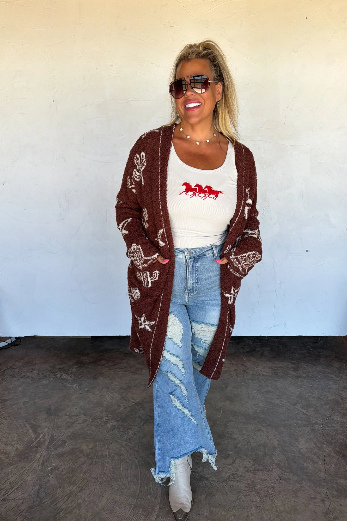 Pre Order: Western Reversible Cloud Cardigan