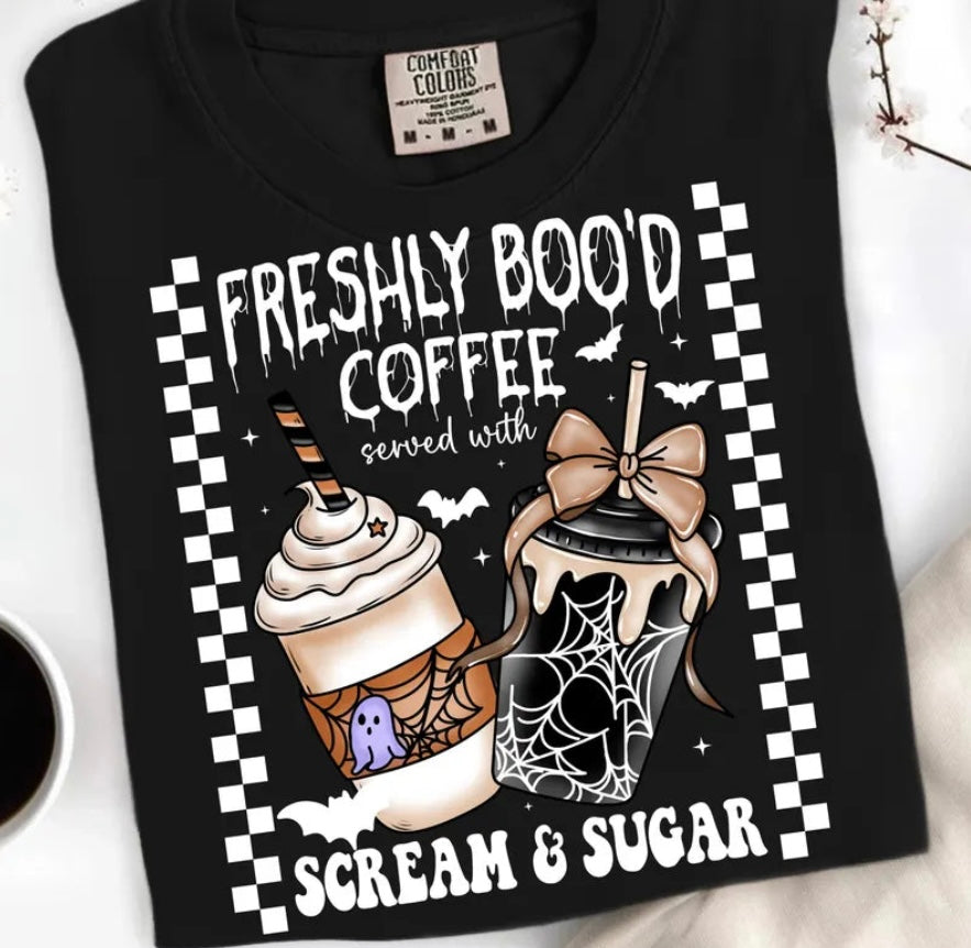 Freshly Boo’d Coffee Graphic Tee - 2 color options