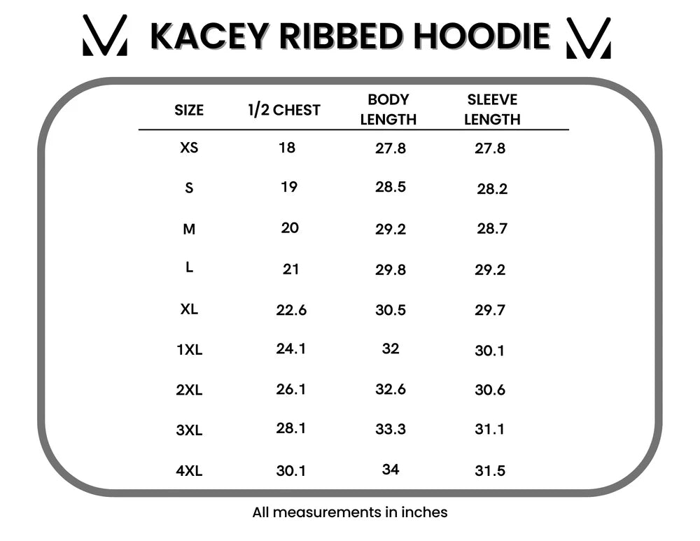 Black Ribbed Long Sleeve Hoodie