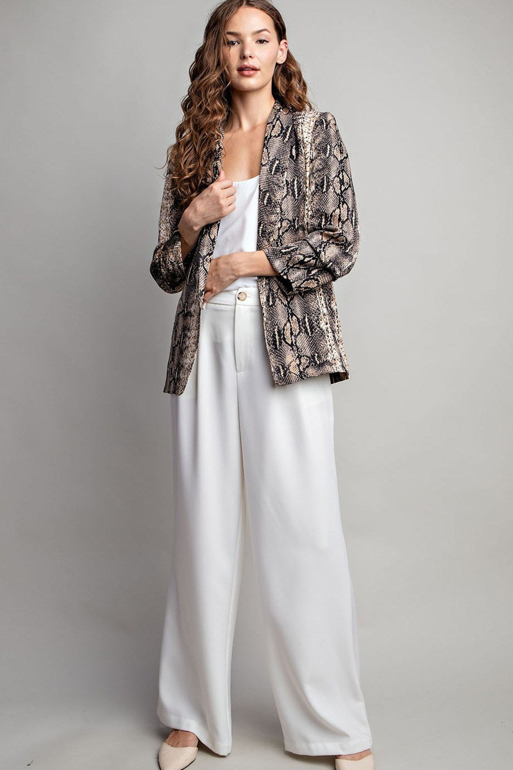 Snake Print Blazer