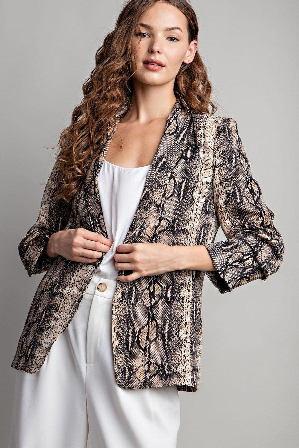 Snake Print Blazer