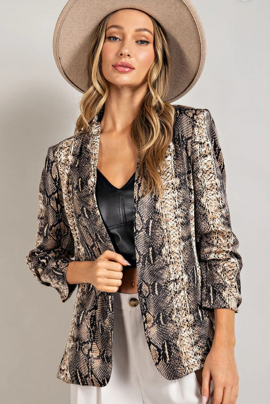 Snake Print Blazer