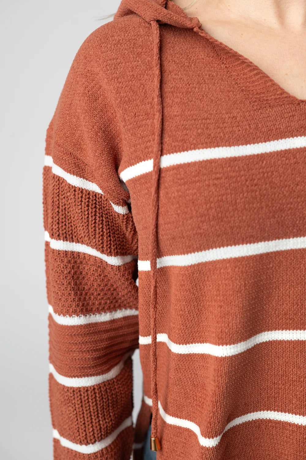 Pumpkin Spice Striped Hoodie