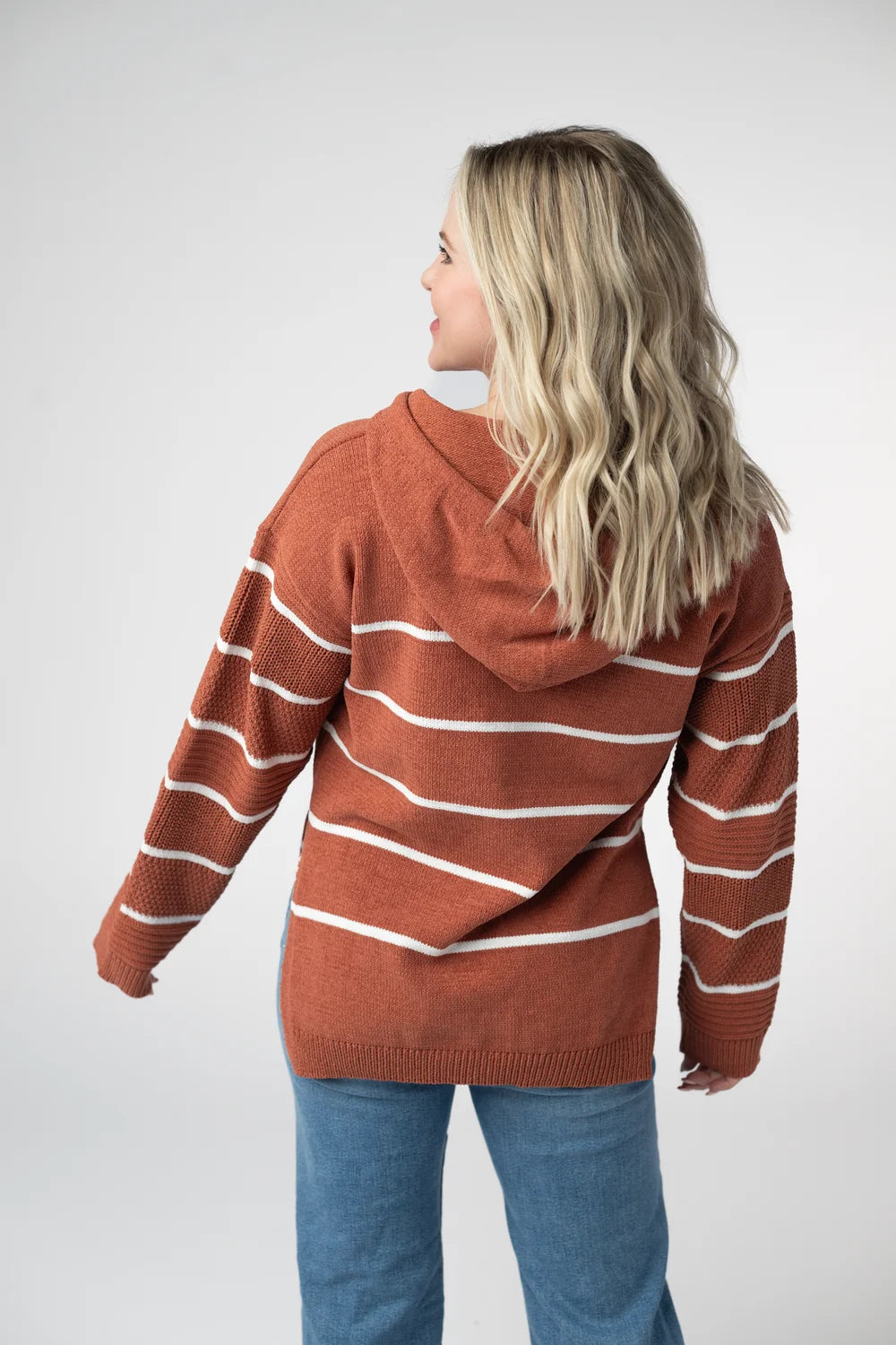 Pumpkin Spice Striped Hoodie