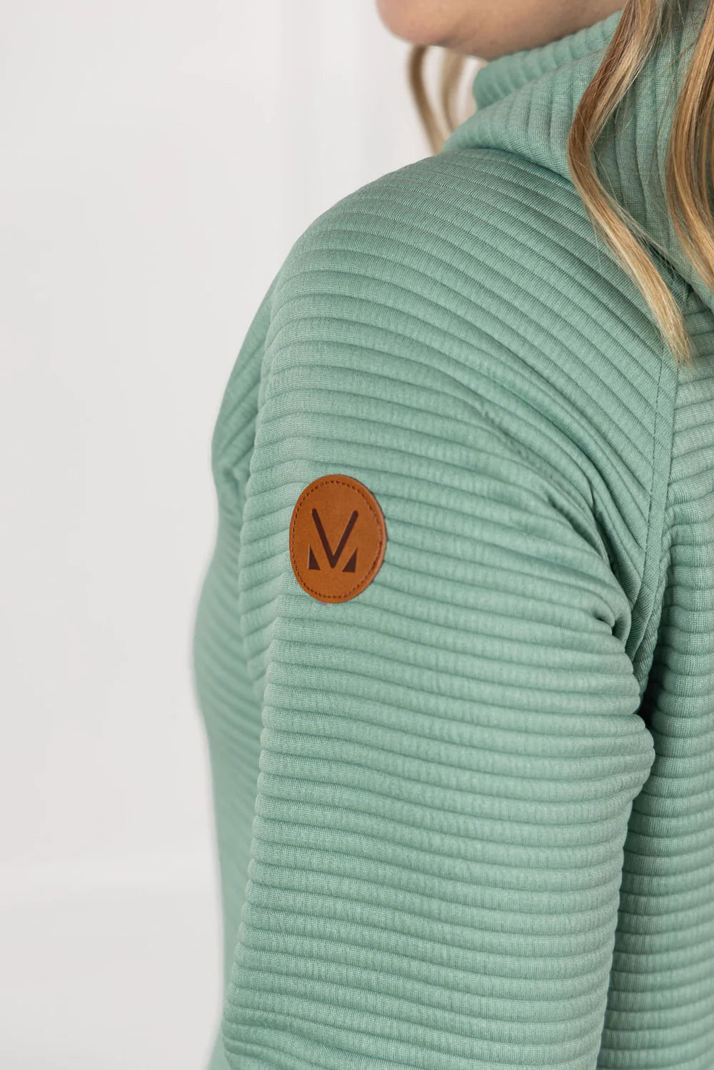 Sea Green  Textured Pullover Hoodie