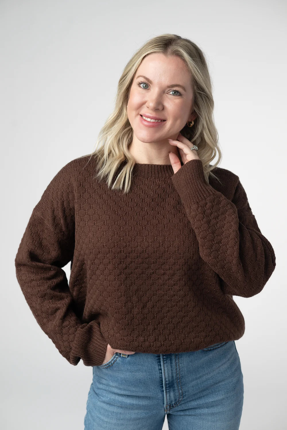 Brown Long Sleeve Sweater