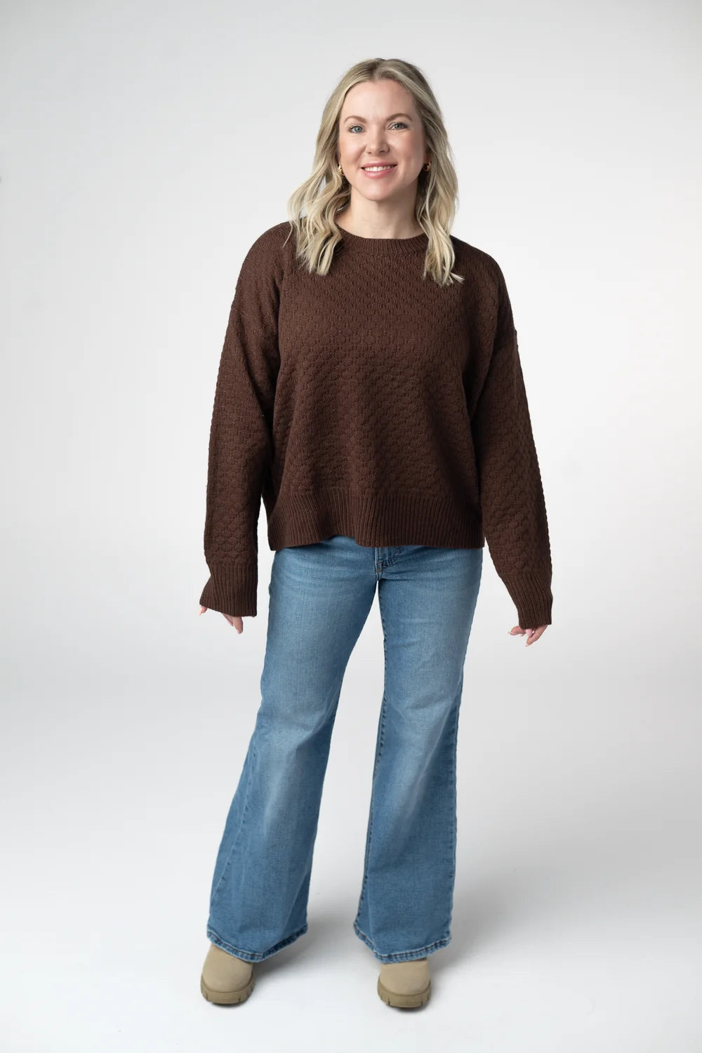 Brown Long Sleeve Sweater