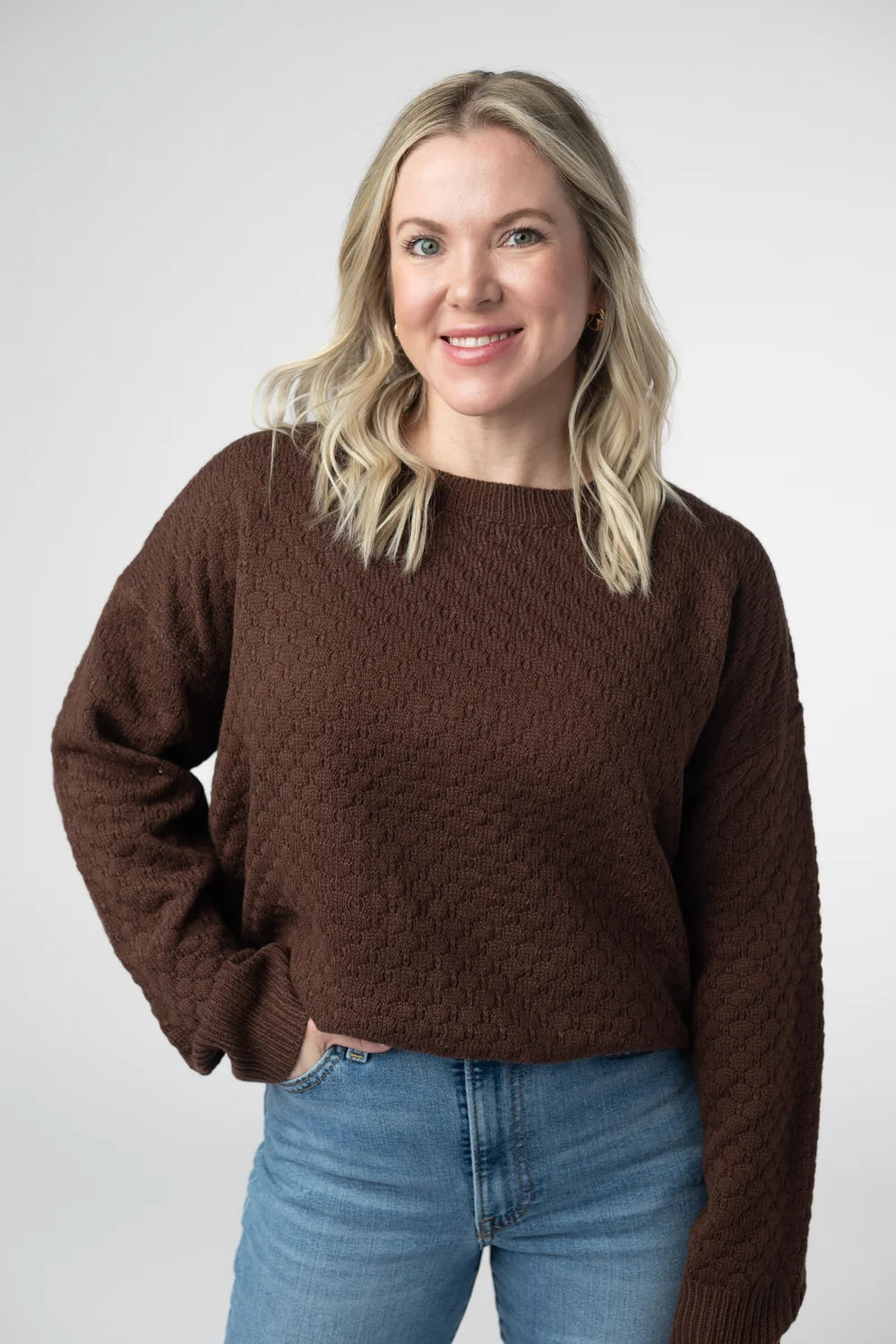 Brown Long Sleeve Sweater