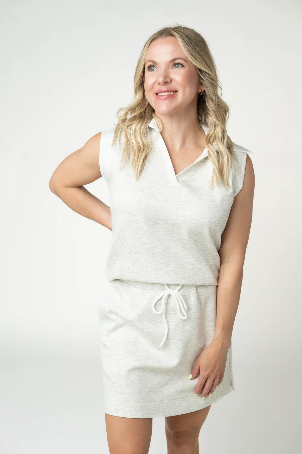 Heathered Neutral Luxe Tank/Skort Set