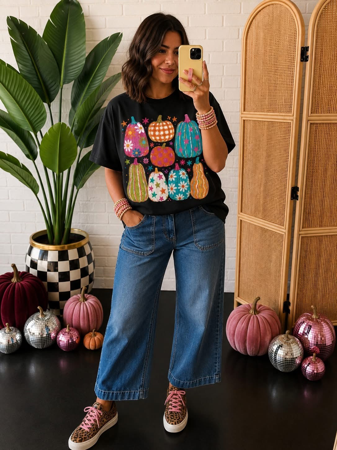Neon Pumpkins Graphic Tee or Sweatshirt
