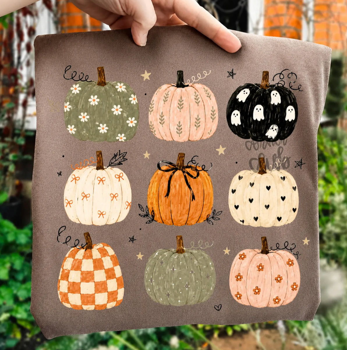 Boho Multi Pumpkin Graphic Tee or Sweatshirt