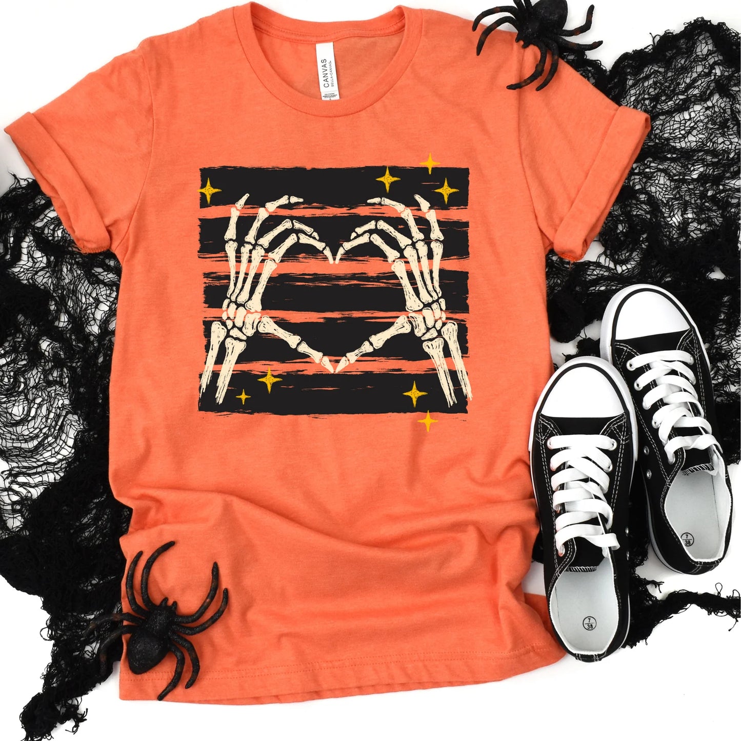 Halloween Skeleton Hands Graphic Tee - 3 colors