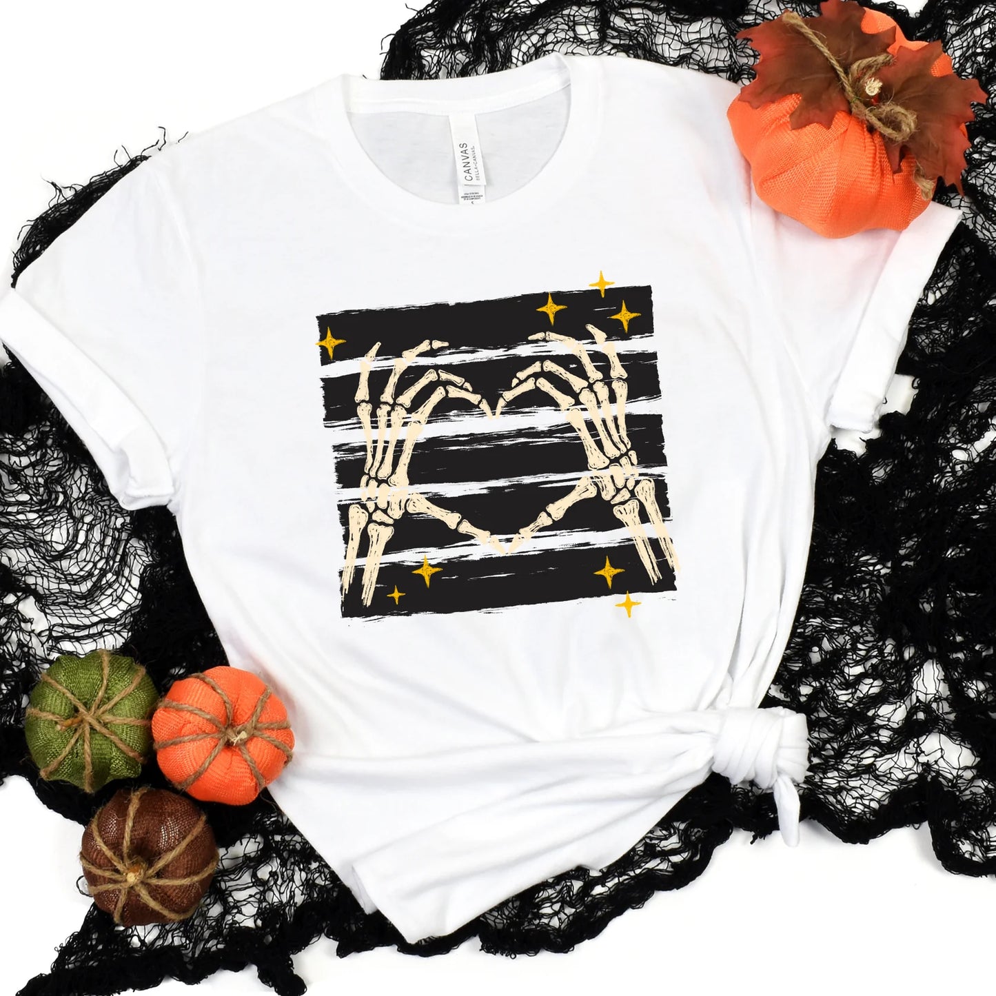Halloween Skeleton Hands Graphic Tee - 3 colors