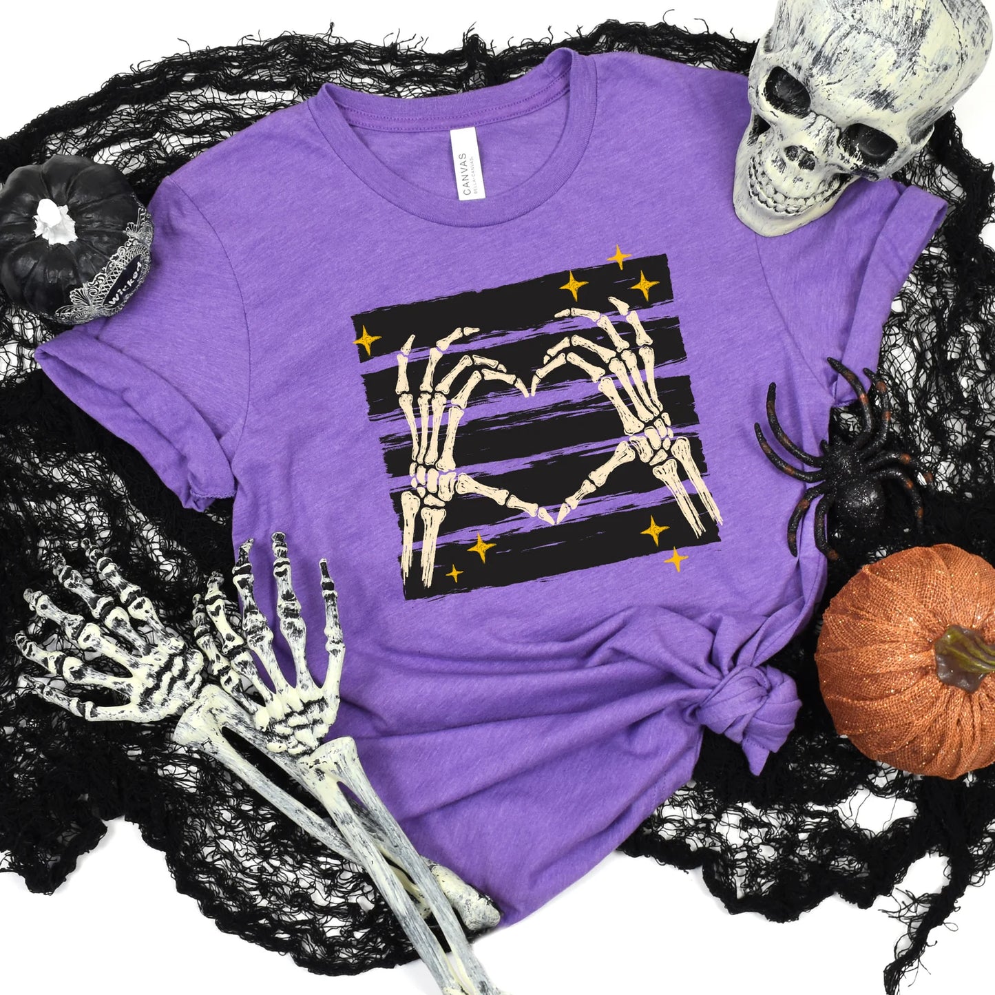 Halloween Skeleton Hands Graphic Tee - 3 colors