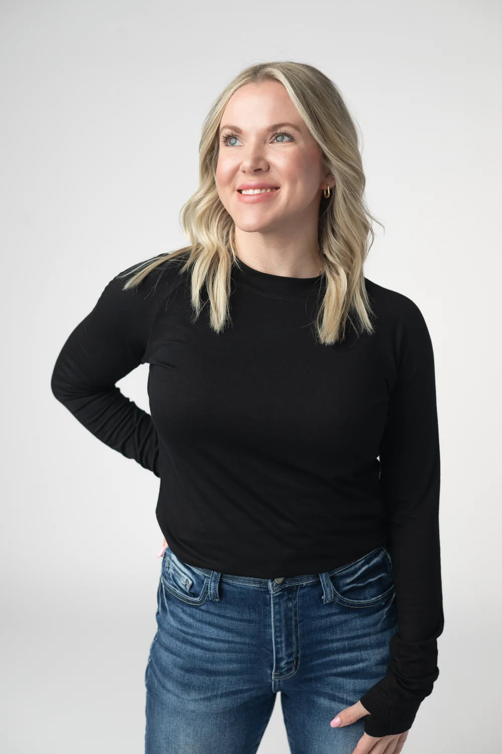 Black Long Sleeve Top