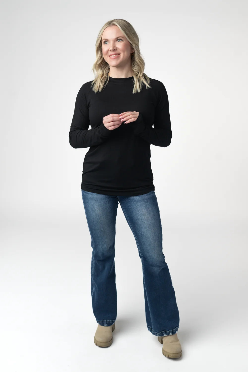 Black Long Sleeve Top