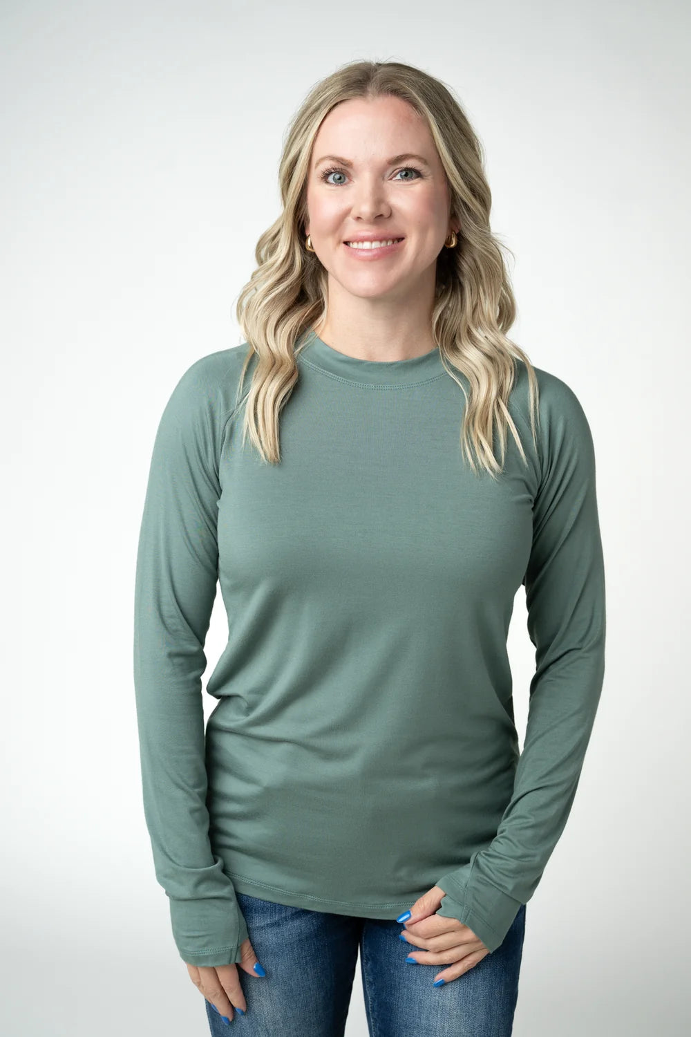 Dusty Jade Long Sleeve Top