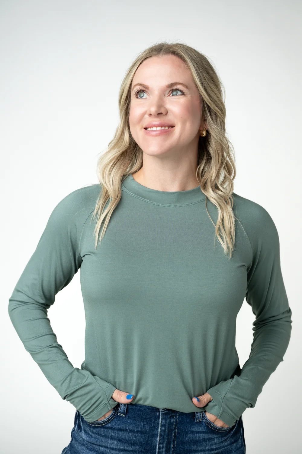 Dusty Jade Long Sleeve Top