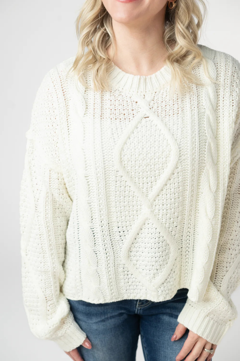 Ivory Cable Knit Sweater