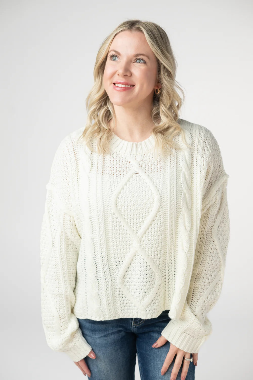 Ivory Cable Knit Sweater