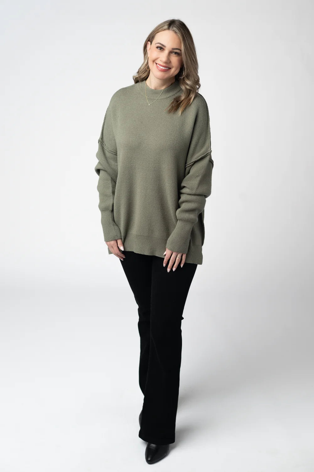 Light Ivory Cozy Long Sleeve Sweater
