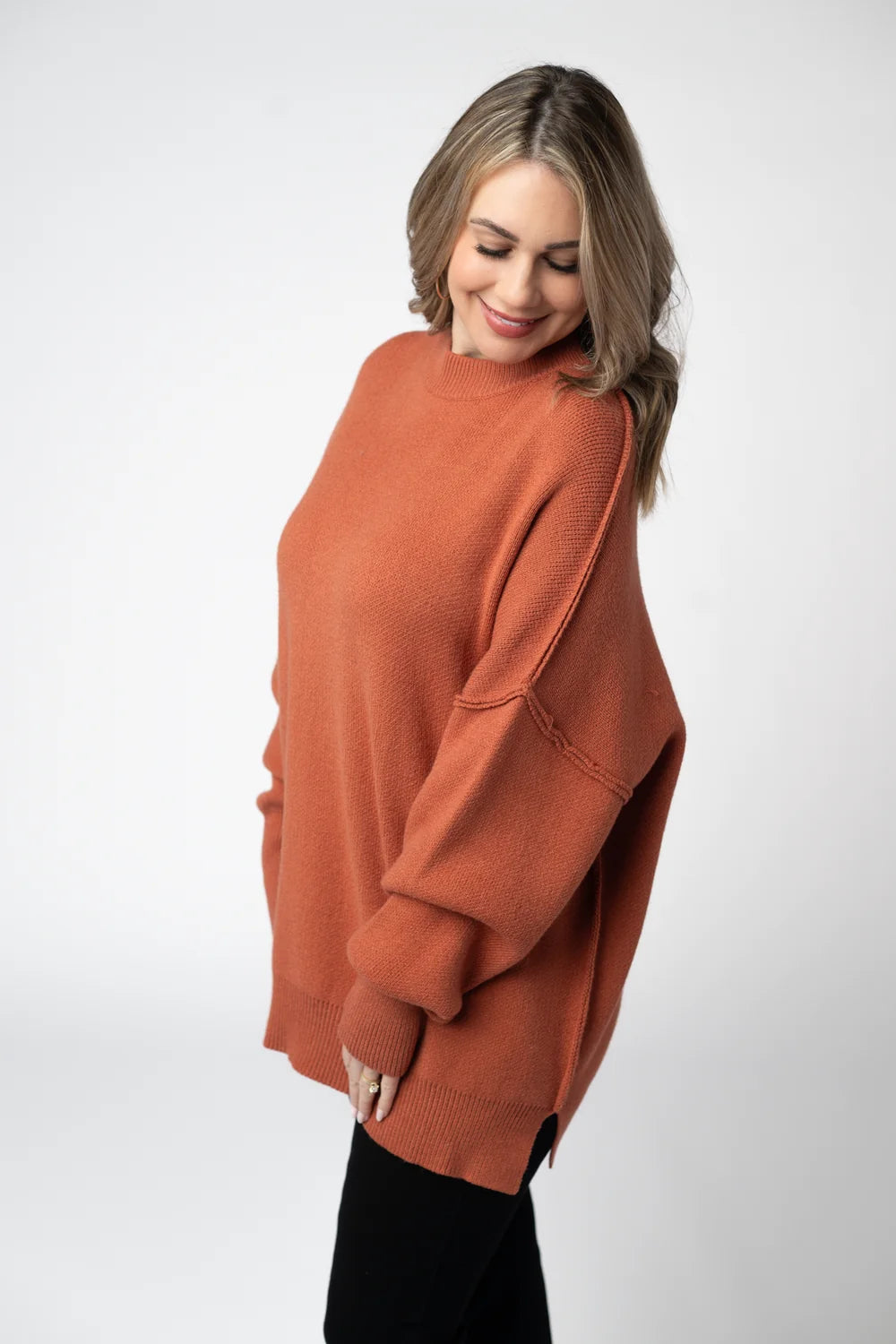 Pumpkin Spice Cozy Long Sleeve Sweater