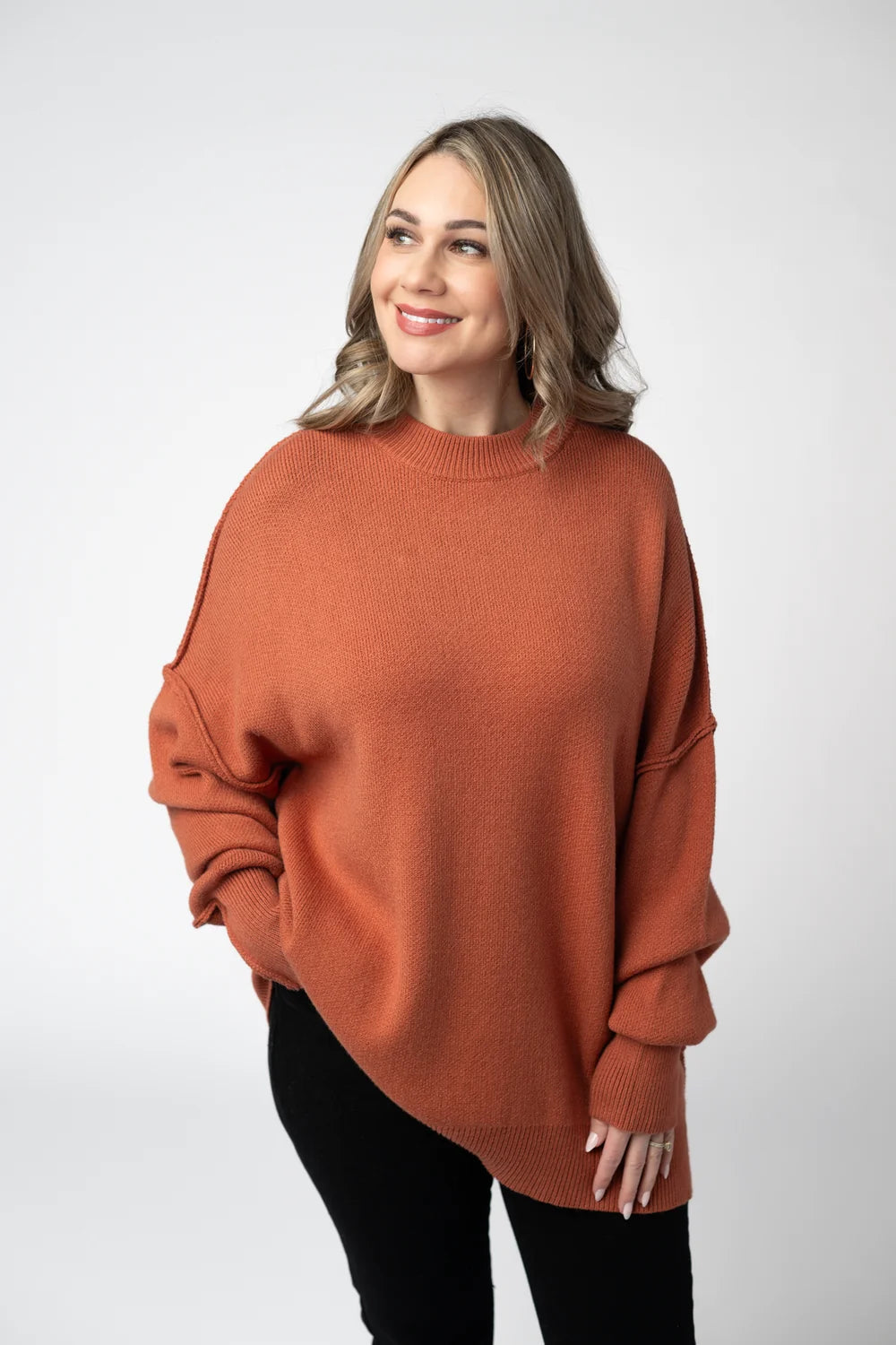 Pumpkin Spice Cozy Long Sleeve Sweater
