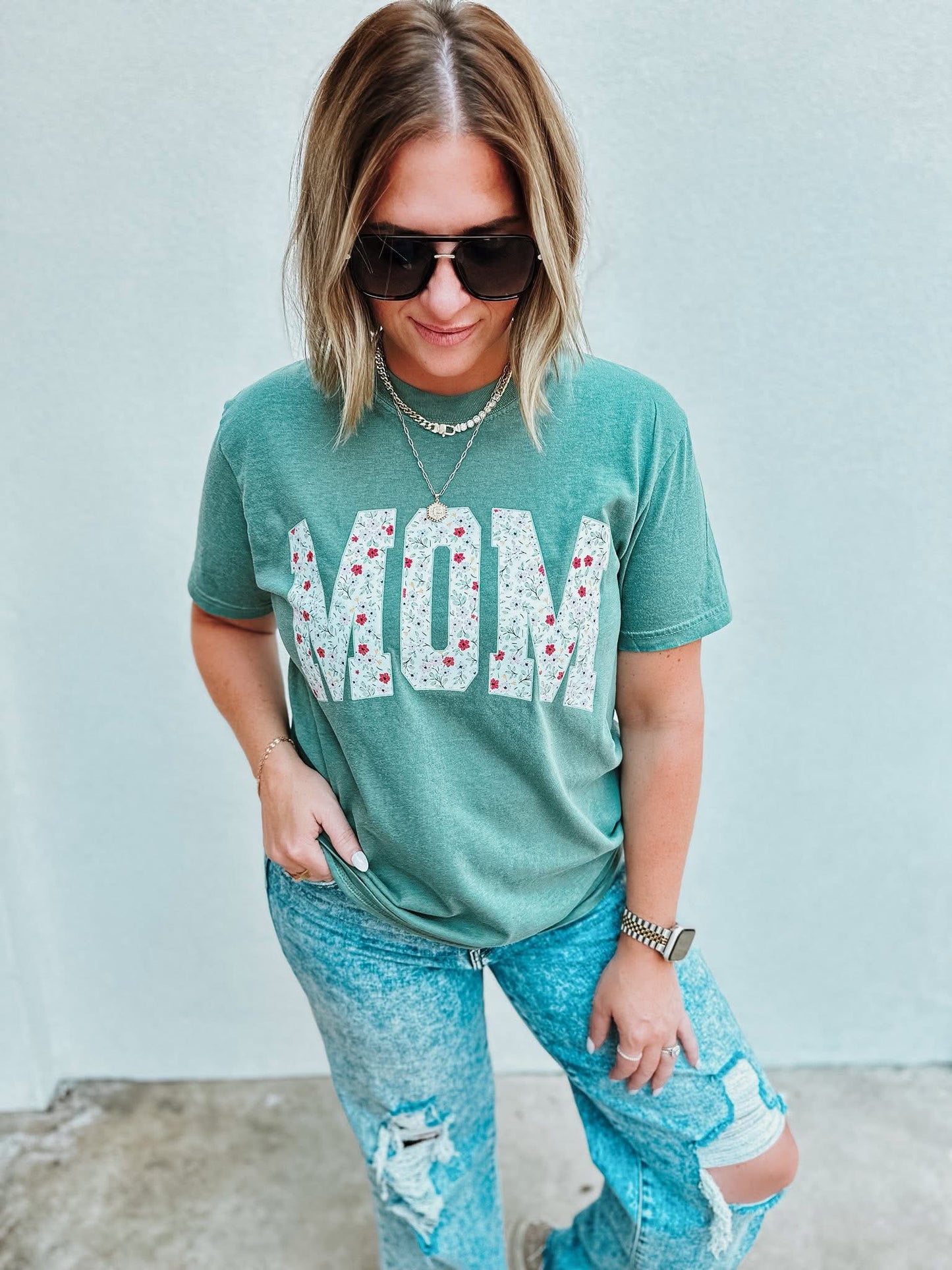 Mom Floral Graphic Tee