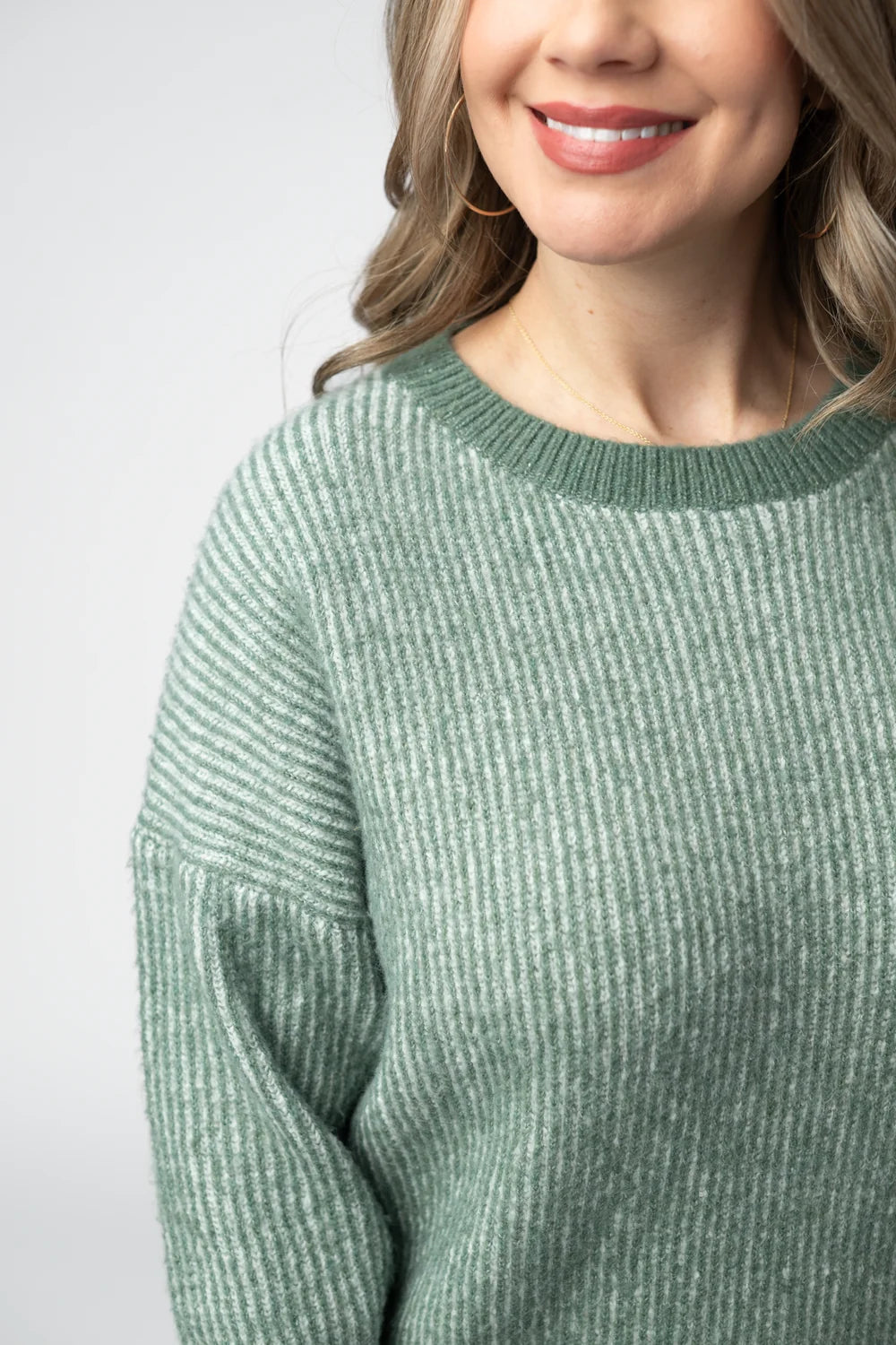 Sage Cozy Crew Neck Sweater