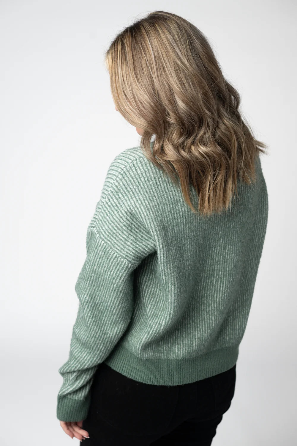 Sage Cozy Crew Neck Sweater