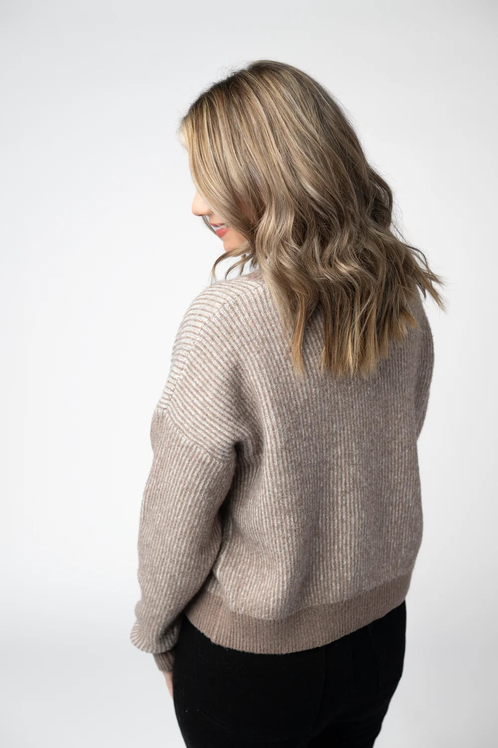 Mocha Cozy Crew Neck Sweater