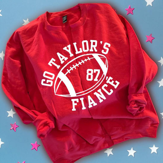 Go Taylor’s Fiancée Graphic Tee or Cut Cardi Sweatshirt