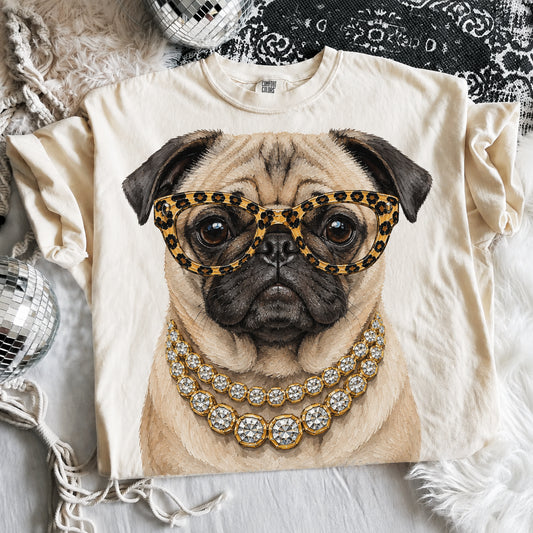 Ivory Boujee Pug Graphic Tee or Sweatshirt