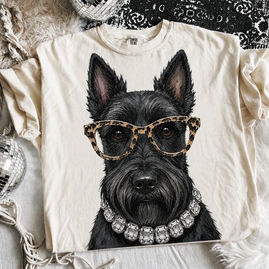 Ivory Boujee Scottish Terrier Graphic Tee or Sweatshirt