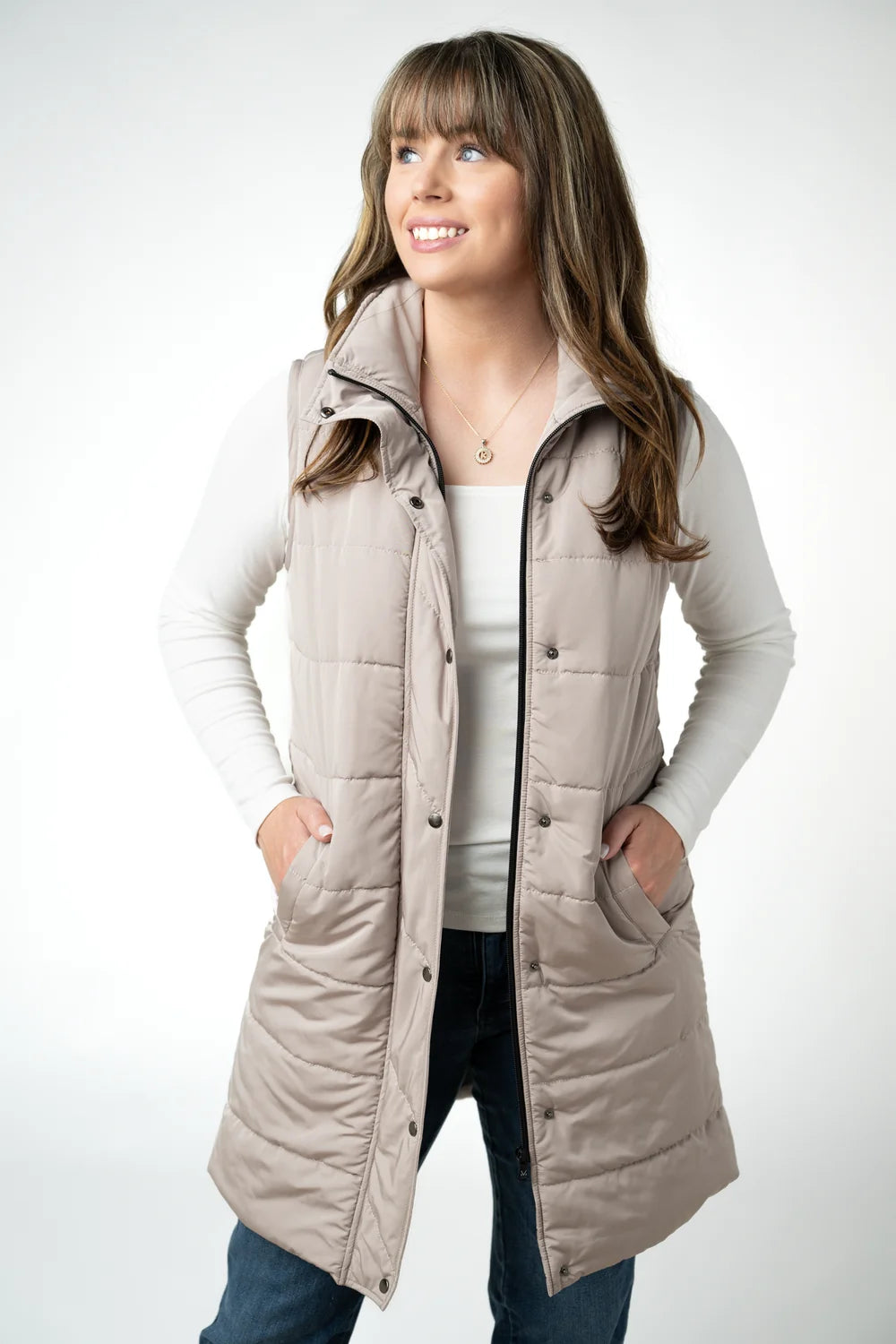 Latte Long Vest
