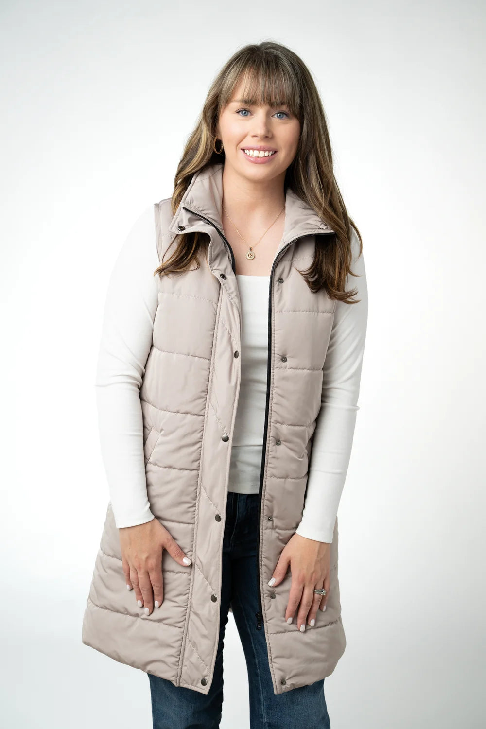 Latte Long Vest