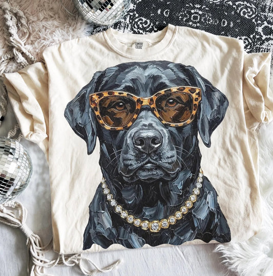 Ivory Boujee Black Lab Graphic Tee or Sweatshirt