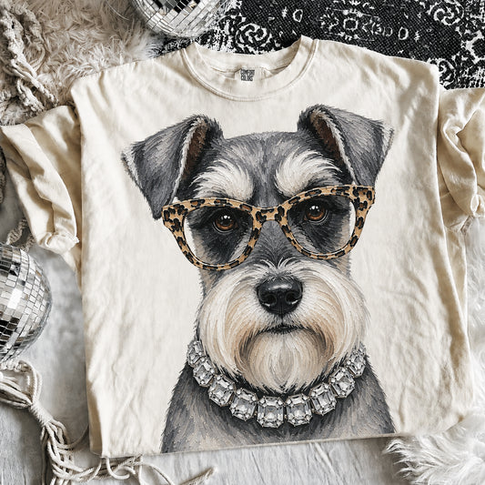 Ivory Boujee Grey Schnauzer Graphic Tee or Sweatshirt