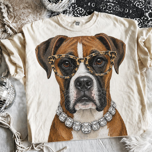 Ivory Boujee Fawn Boxer Graphic Tee or Sweatshirt