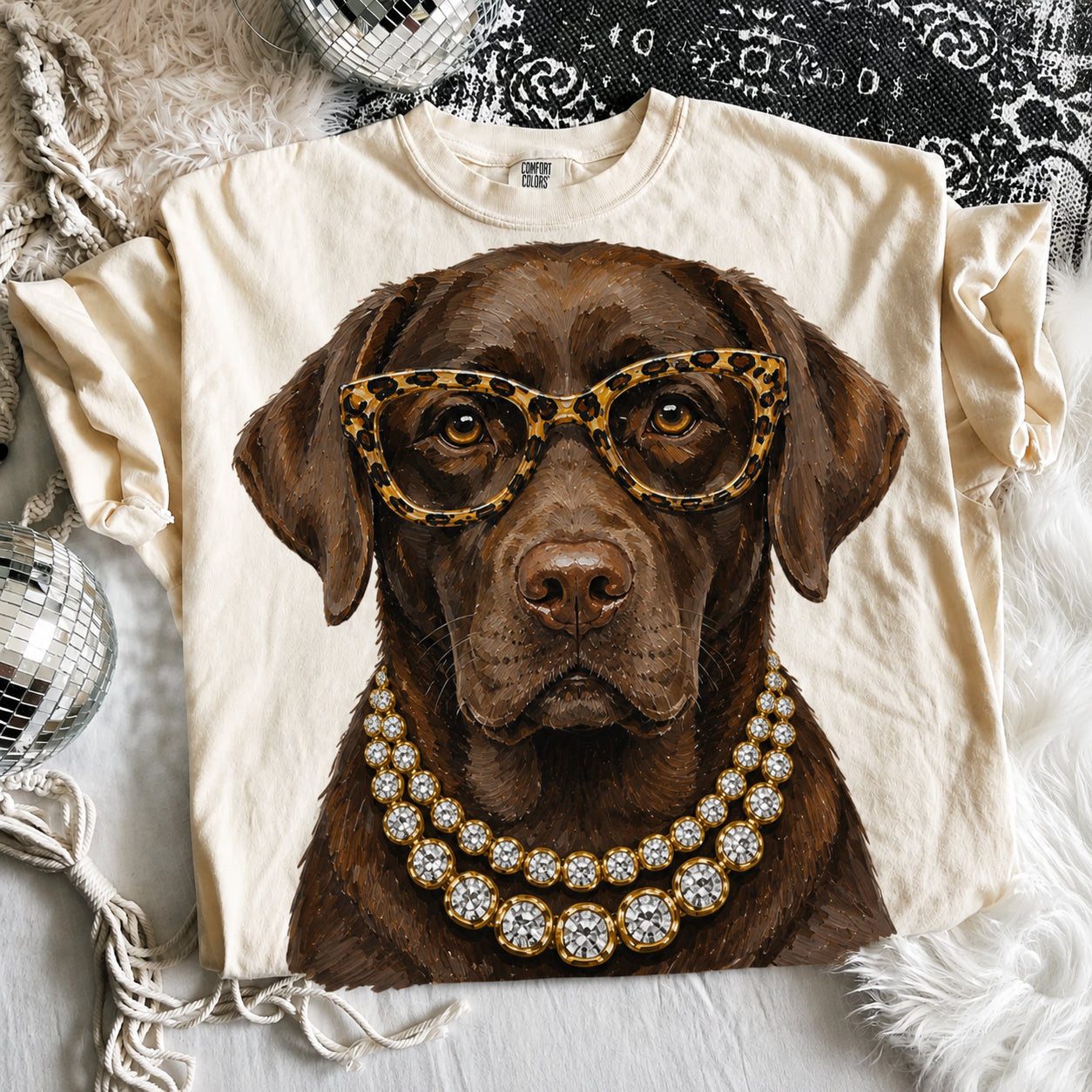 Ivory Boujee Chocolate Lab Graphic Tee or Sweatshirt