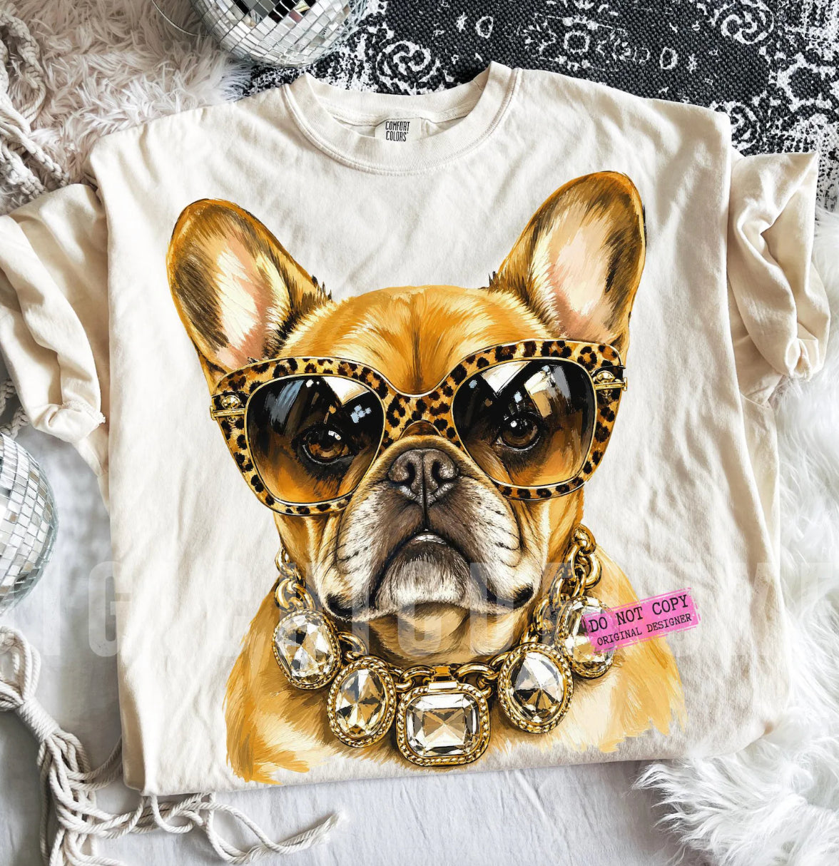 Ivory Boujee Brown Frenchie Graphic Tee or Sweatshirt