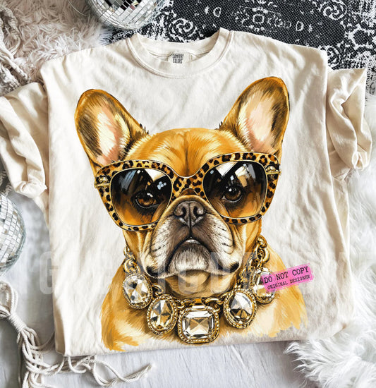 Ivory Boujee Brown Frenchie Graphic Tee or Sweatshirt