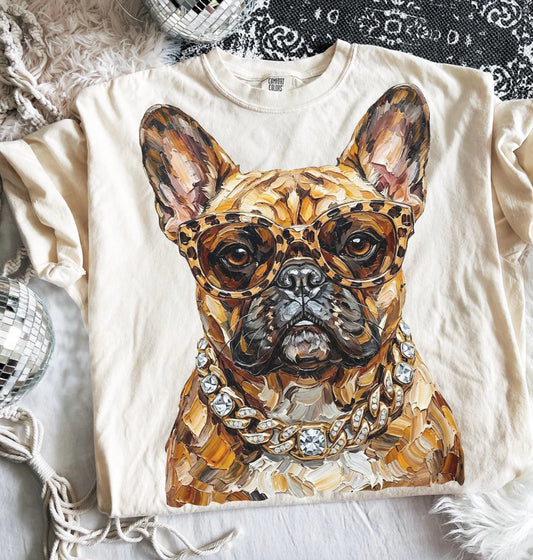 Ivory Boujee Frenchie Graphic Tee or Sweatshirt