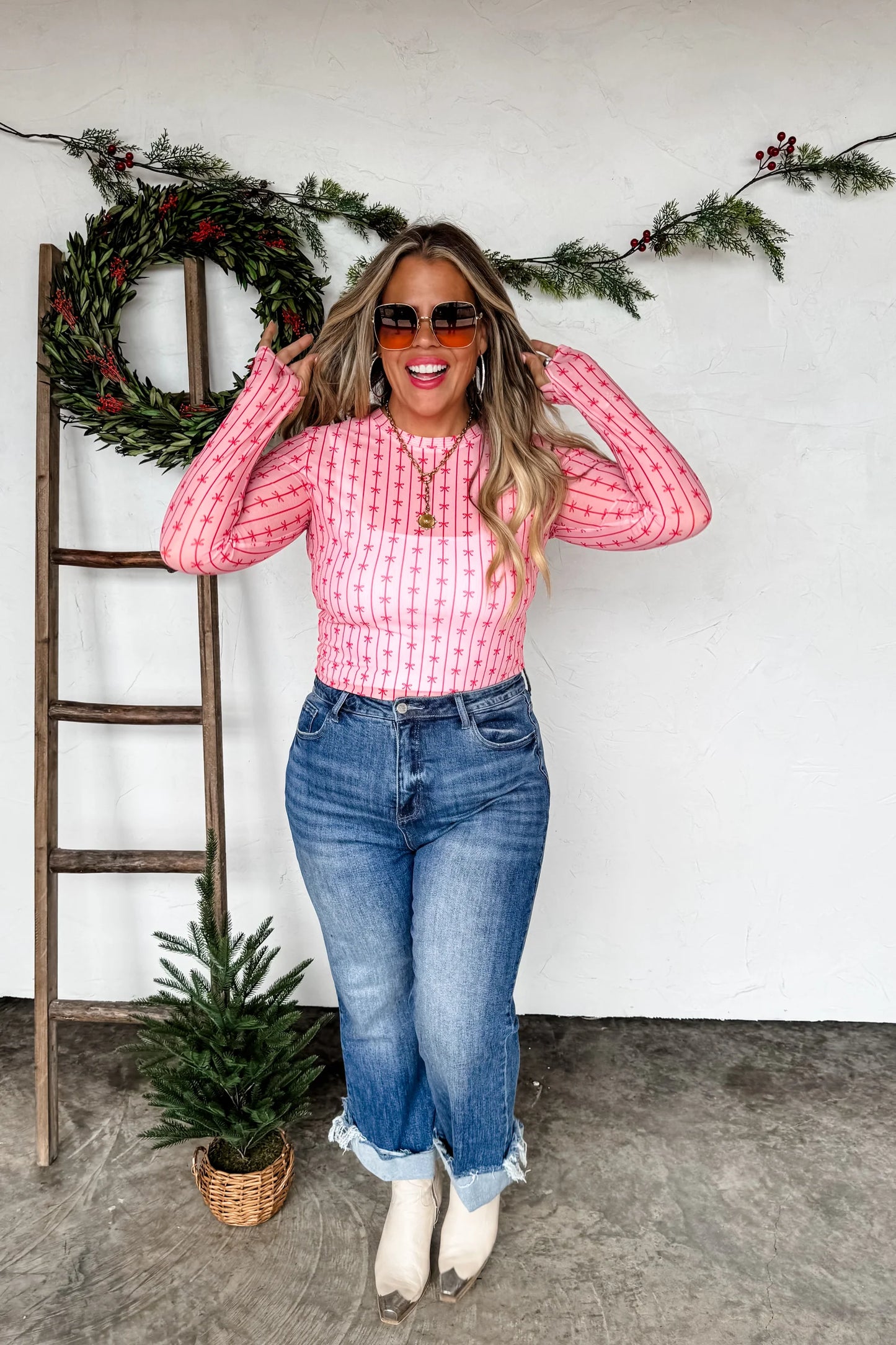 Pre Order: Christmas Dress It Up Mesh Tops